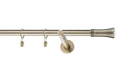 Galerie metalica Ahile simpla moderna 19mm x 3.2m, antique brass (auriu antic)