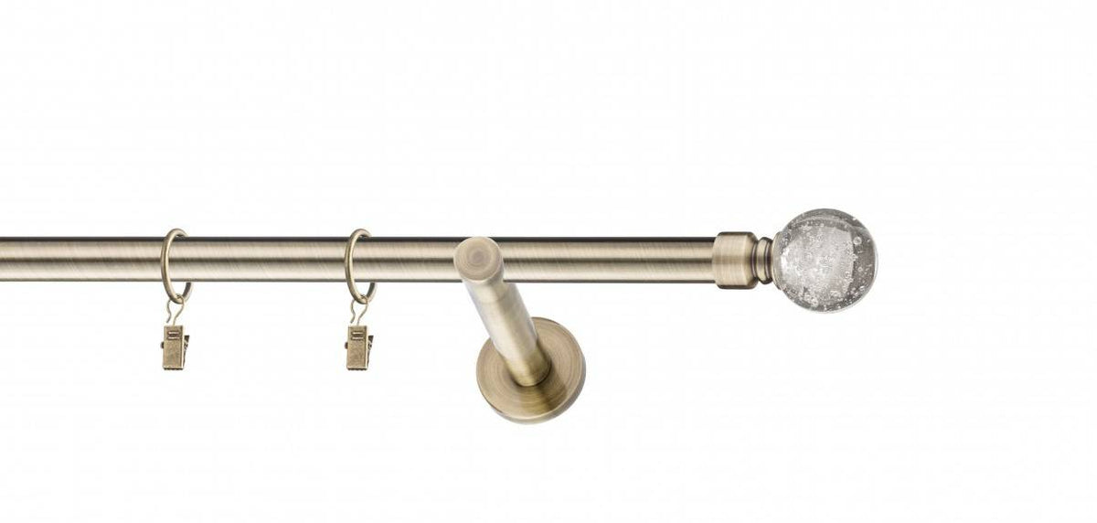 Galerie metalica Buble moderna 19mm x 1.6m, antique brass (auriu antic)