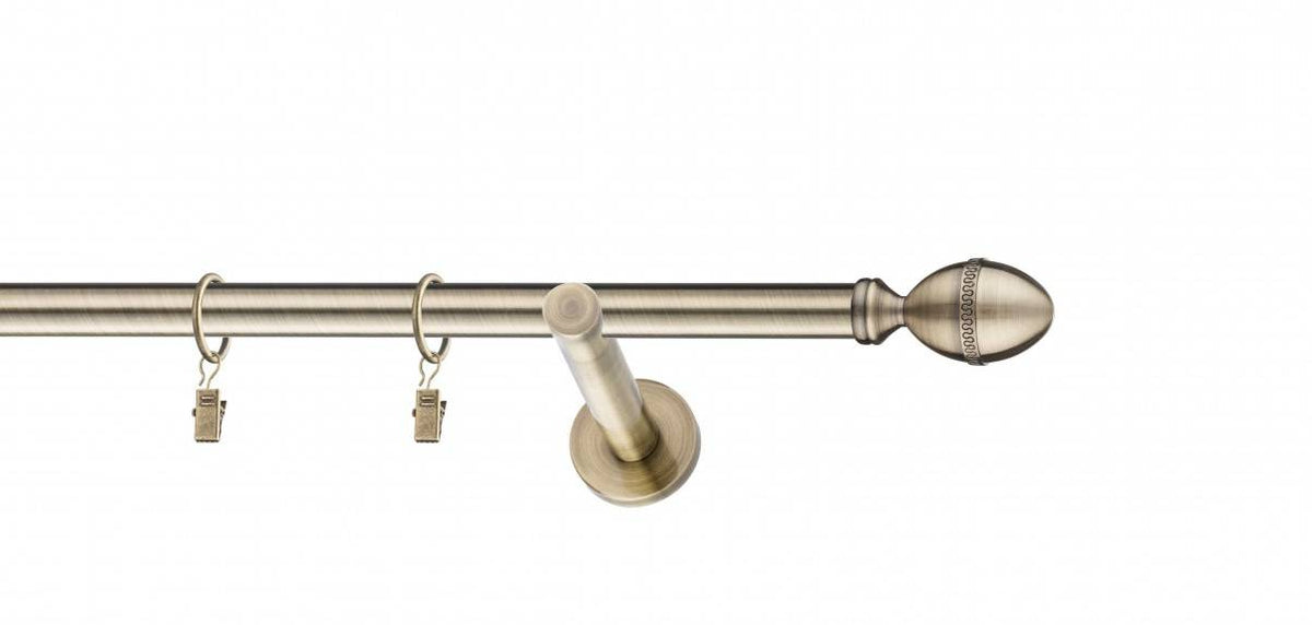 Galerie metalica Cezar moderna 19mm x 1.6m, antique brass (auriu antic)