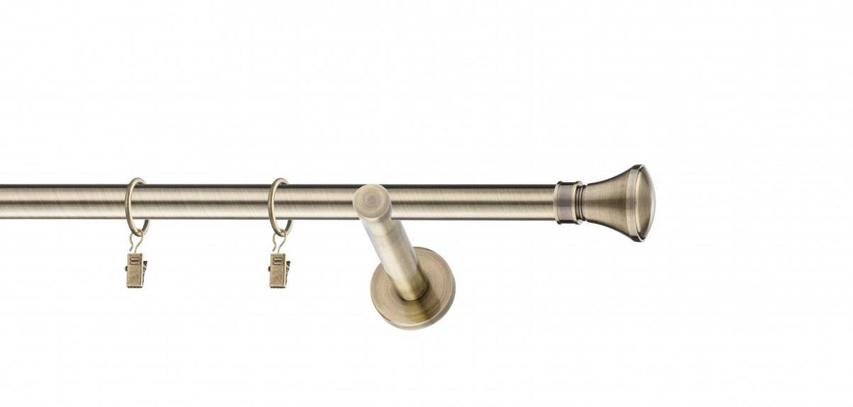Galerie metalica Conic moderna 19mm x 1.6m, antique brass (auriu antic)