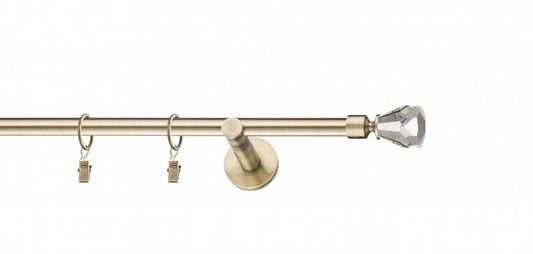 Galerie metalica Cristal moderna 19mm x 1.6m, antique brass (auriu antic)