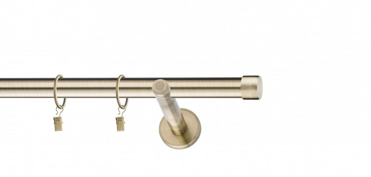 Galerie metalica Luna moderna 19mm x 1.6m, antique brass (auriu antic)