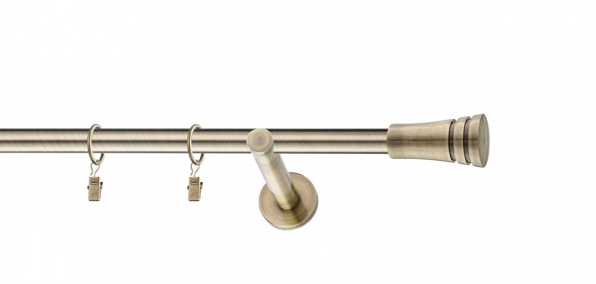 Galerie metalica Paola moderna 19mm x 1.6m, antique brass (auriu antic)