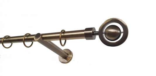 Galerie metalica Seti simpla moderna 19mm x 1.6m, satin nichel(argintiu mat)
