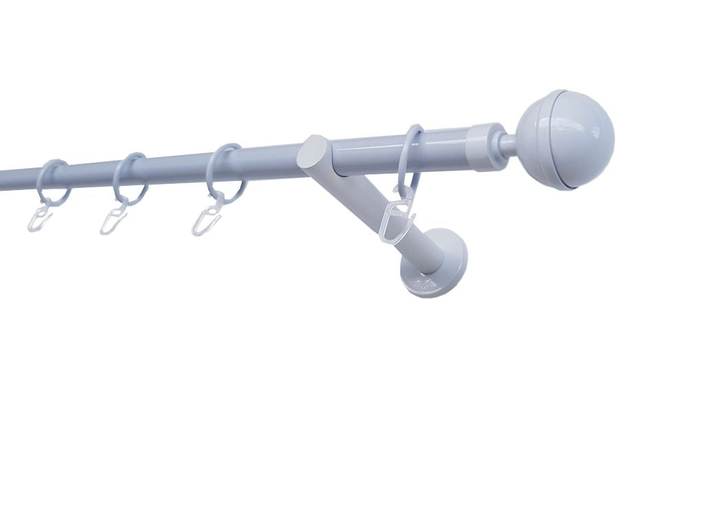 Galerie metalica Kalisto simpla moderna 19mm x 1.6m, Alb