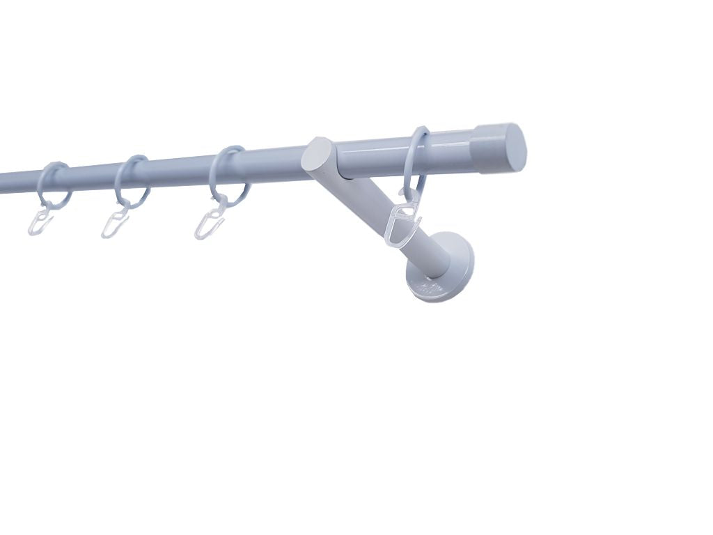Galerie metalica Luna simpla moderna 19mm x 1.6m, Alb