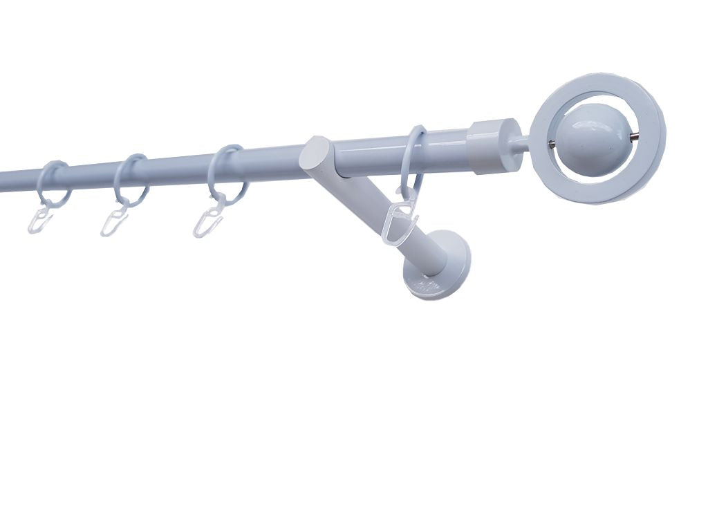 Galerie metalica Seti simpla moderna 19mm x 1.6m, Alb