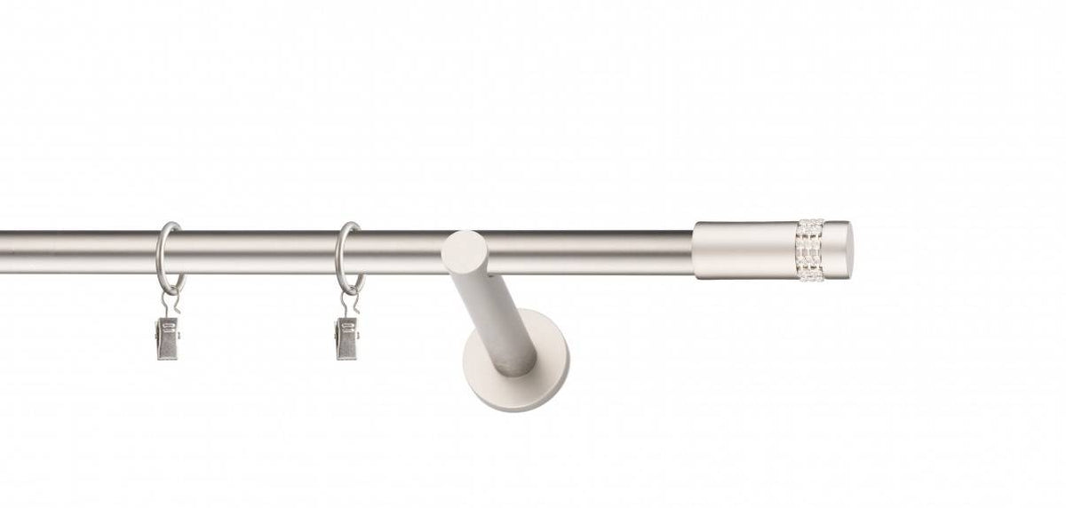 Galerie metalica Dios simpla moderna 19mm x 1.6m, satin nichel (argintiu mat)