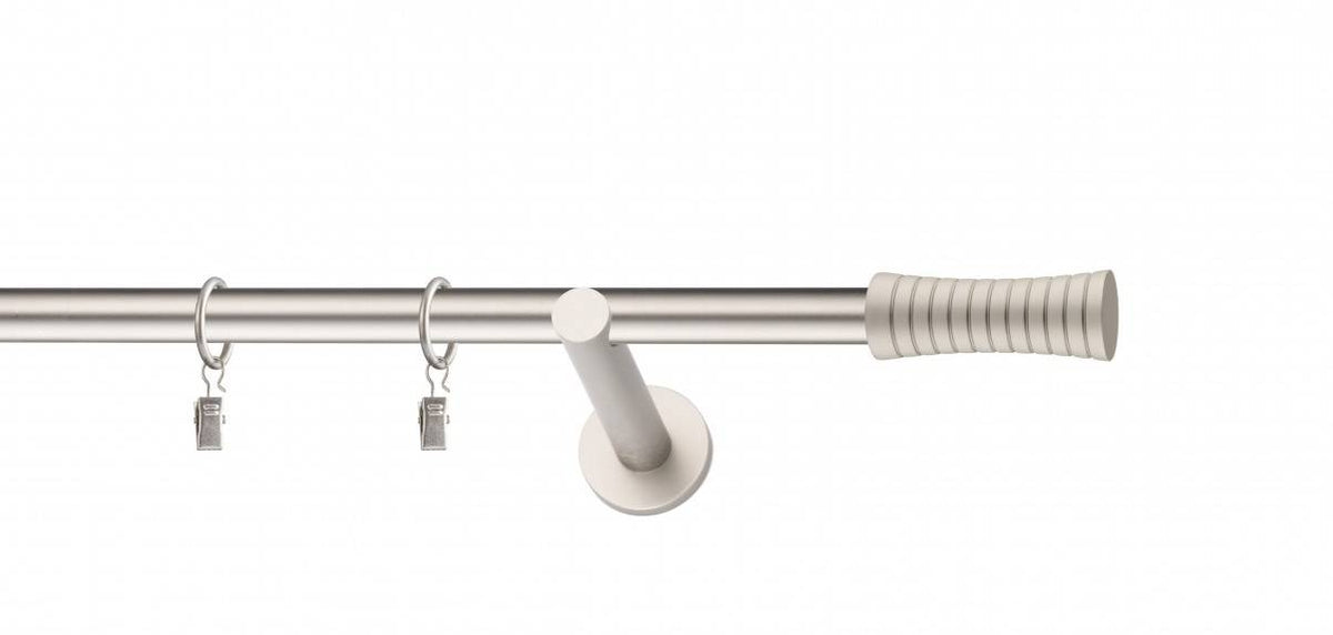 Galerie metalica Febris simpla moderna 19mm x 1.6m, satin nichel (argintiu mat)