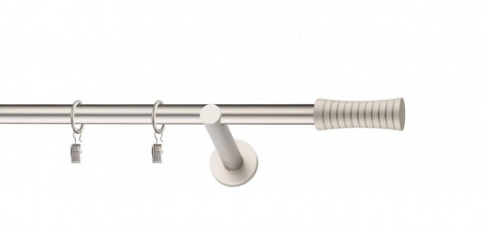 Galerie metalica Febris simpla moderna 19mm x 1.6m, satin nichel (argintiu mat)