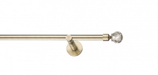 Galerie Metalică Cristal, simplă, modern, fără inele, 16mm, antique brass (auriu antic)