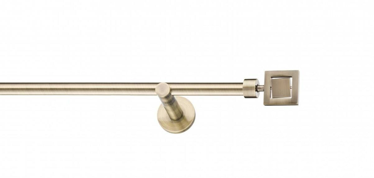Galerie Metalică Saturn, simplă, modern, fără inele, 16mm, antique brass (auriu antic)