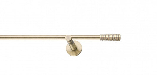 Galerie Metalică Striat, simplă, modern, fără inele, 16mm, antique brass (auriu antic)