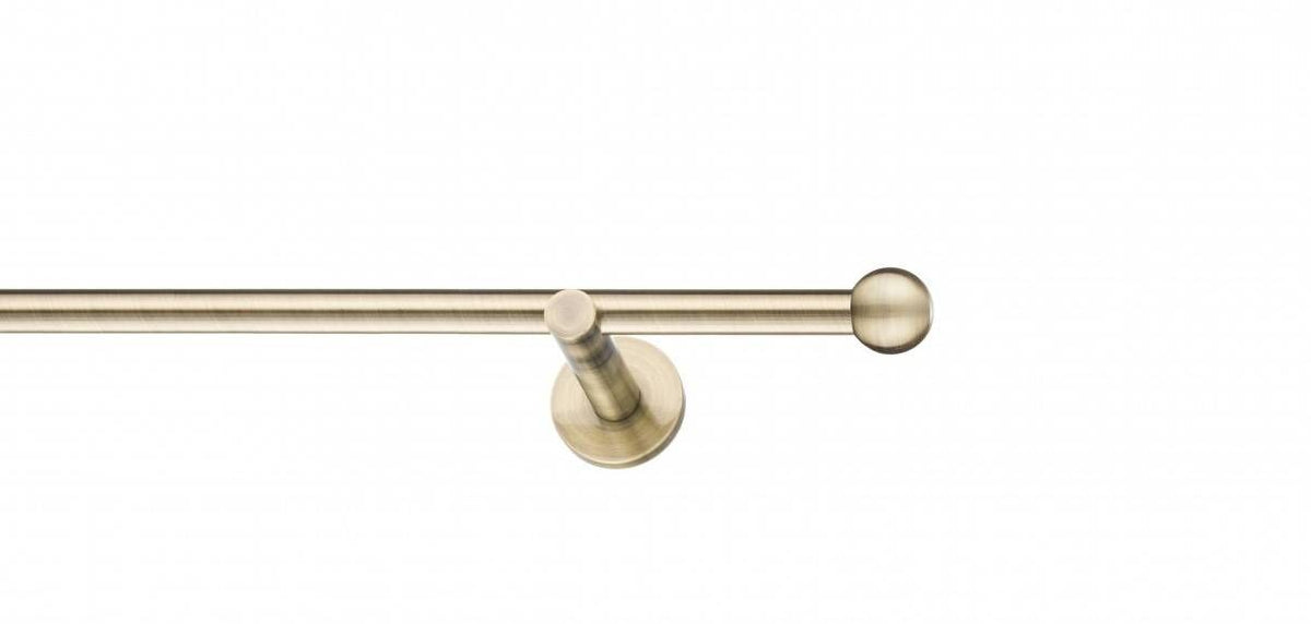 Galerie Metalică Terra, simplă, modern, fără inele, 16mm, antique brass (auriu antic)
