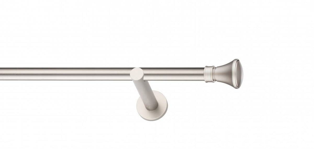 Galerie Metalică Conic, simplă, modern, fără inele, 16mm, satin nichel (argintiu mat)