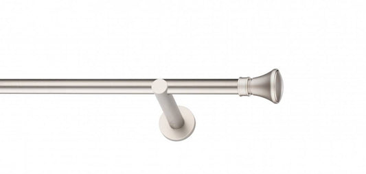 Galerie Metalică Conic, simplă, modern, fără inele, 16mm, satin nichel (argintiu mat)