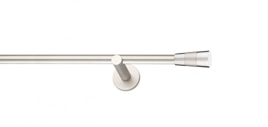 Galerie Metalică Doris, simplă, modern, fără inele, 16mm, satin nichel (argintiu mat)