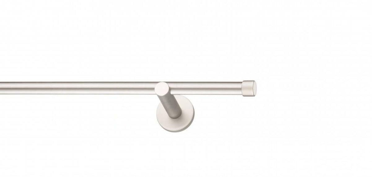Galerie Metalică Luna, simplă, modern, fără inele, 16mm, satin nichel (argintiu mat)