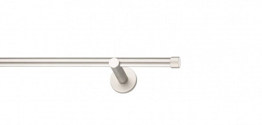 Galerie Metalică Luna, simplă, modern, fără inele, 16mm, satin nichel (argintiu mat)