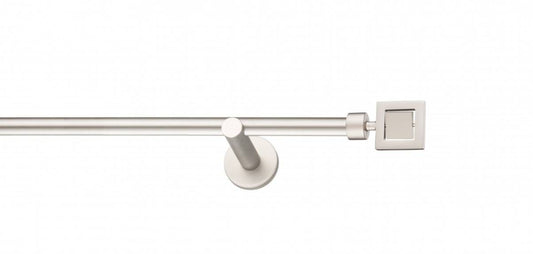 Galerie Metalică Saturn, simplă, modern, fără inele, 16mm, satin nichel (argintiu mat)