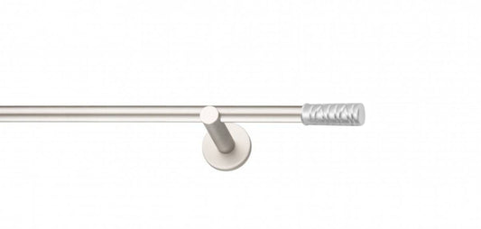 Galerie Metalică Striat, simplă, modern, fără inele, 16mm, satin nichel (argintiu mat)