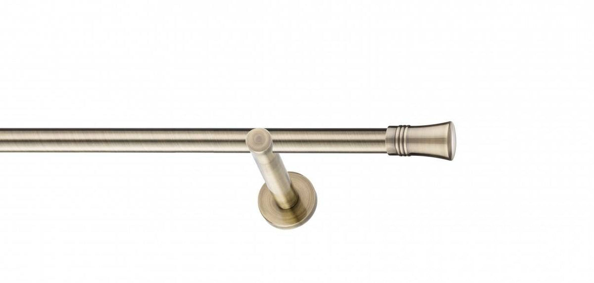 Galerie Metalică Capri, simplă, modern, fără inele, 19mm, antique brass (auriu antic)