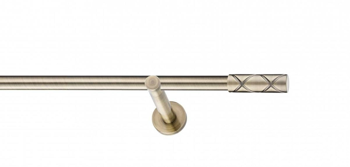 Galerie Metalică Ciel, simplă, modern, fără inele, 19mm, antique brass (auriu antic)
