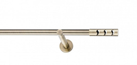 Galerie Metalică Drop, simplă, modern, fără inele, 19mm, antique brass (auriu antic)