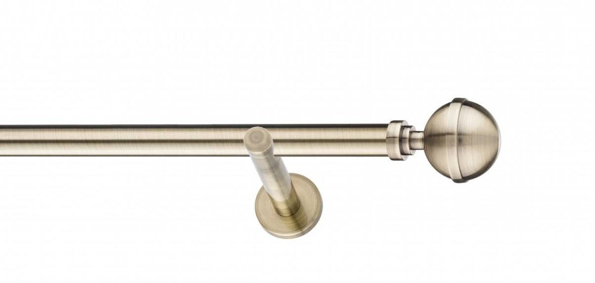 Galerie Metalică Kalisto, simplă, modern, fără inele, 19mm, antique brass (auriu antic)