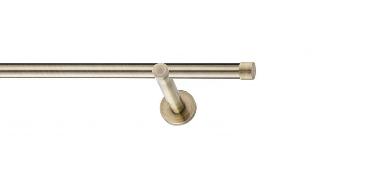 Galerie Metalică Luna, simplă, modern, fără inele, 19mm, antique brass (auriu antic)