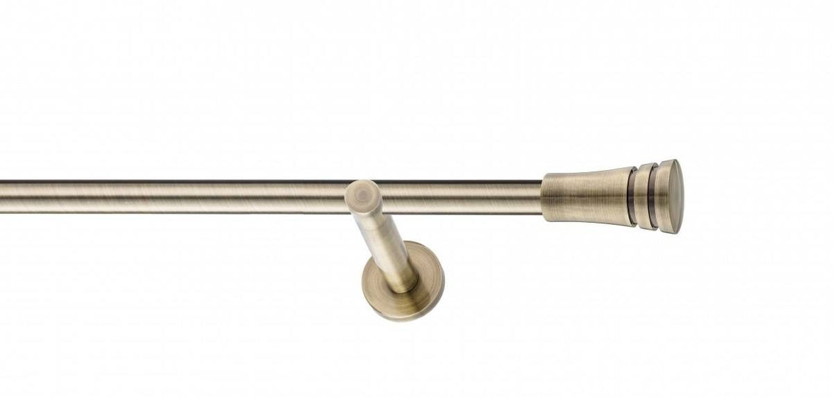 Galerie Metalică Paola, simplă, modern, fără inele, 19mm, antique brass (auriu antic)