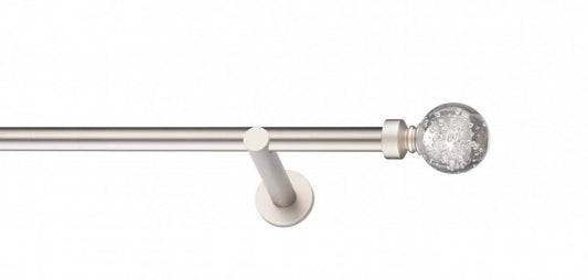 Galerie Metalică Buble, simplă, modern, fără inele, 25mm, satin nichel (argintiu mat)