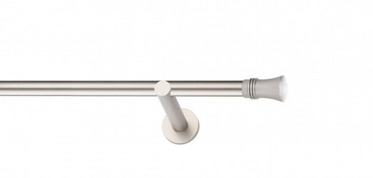 Galerie Metalică Capri, simplă, modern, fără inele, 19mm, satin nichel (argintiu mat)