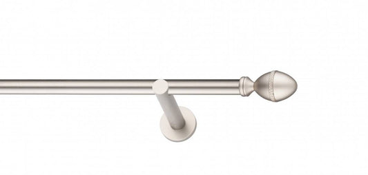 Galerie Metalică Cezar, simplă, modern, fără inele, 19mm, satin nichel (argintiu mat)