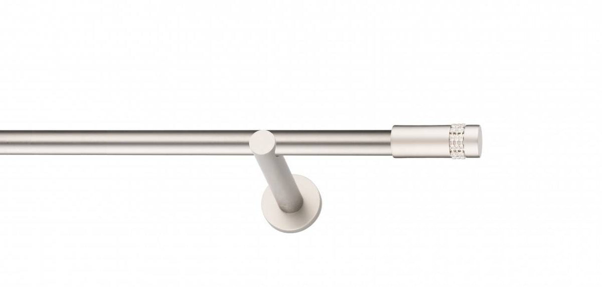 Galerie Metalică Dios, simplă, modern, fără inele, 19mm, satin nichel (argintiu mat)