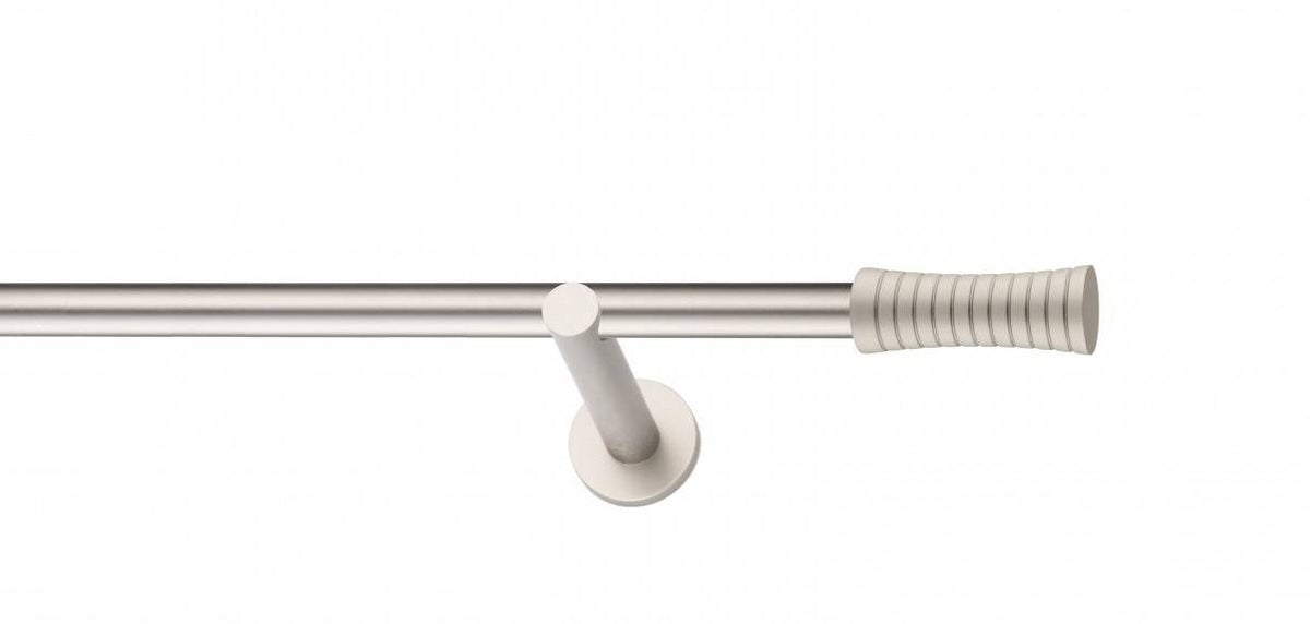 Galerie Metalică Febris, simplă, modern, fără inele, 19mm, satin nichel (argintiu mat)