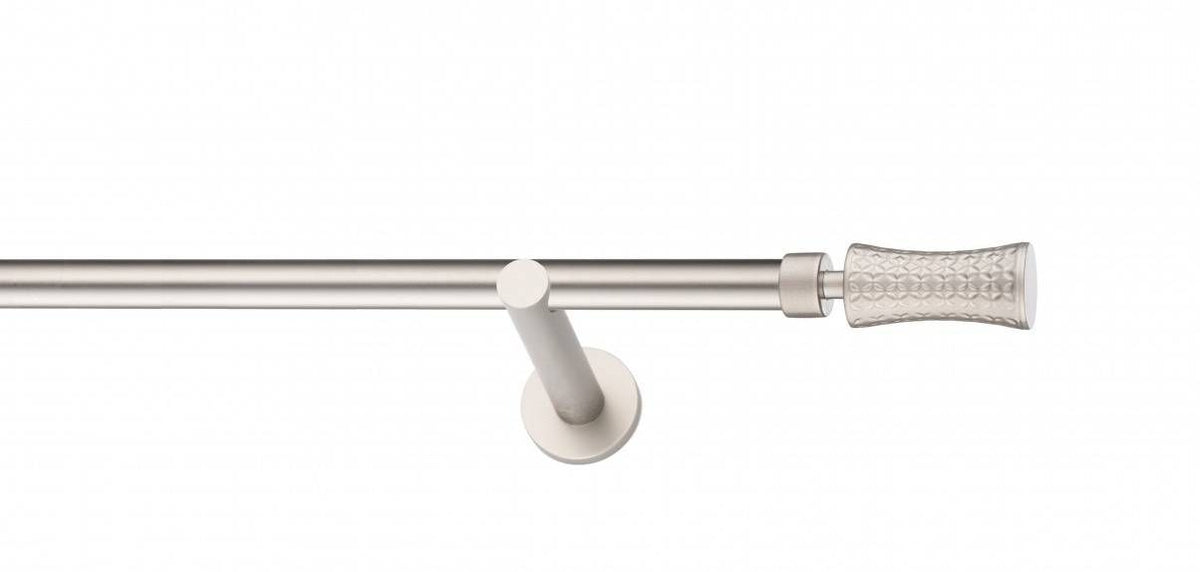 Galerie Metalică Jaris, simplă, modern, fără inele, 19mm, satin nichel (argintiu mat)