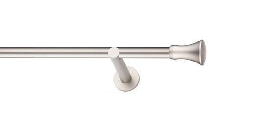 Galerie Metalică Monaco, simplă, modern, fără inele, 19mm, satin nichel (argintiu mat)