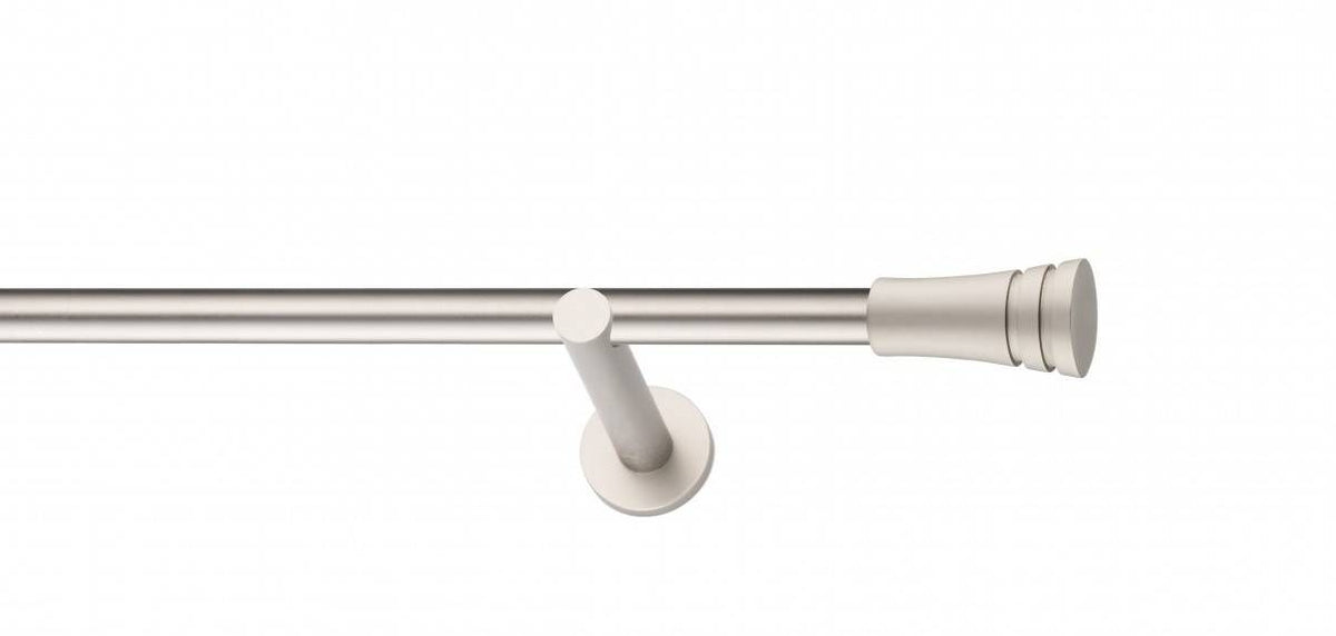 Galerie Metalică Paola, simplă, modern, fără inele, 19mm, satin nichel (argintiu mat)