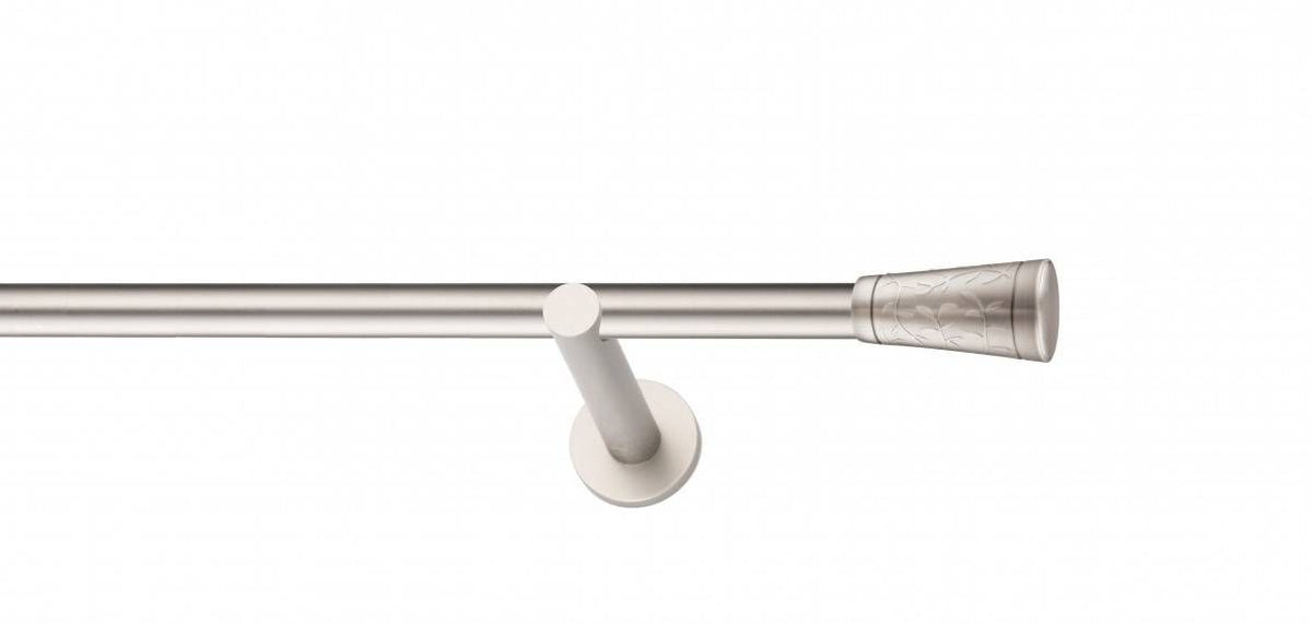Galerie Metalică Sevilla, simplă, modern, fără inele, 19mm, satin nichel (argintiu mat)