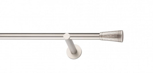 Galerie Metalică Sevilla, simplă, modern, fără inele, 19mm, satin nichel (argintiu mat)