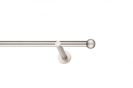 Galerie Metalică Sfera, simplă, modern, fără inele, 19mm, satin nichel (argintiu mat)