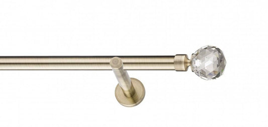 Galerie Metalică Cristal, simplă, modern, fără inele, 25mm, antique brass (auriu antic)