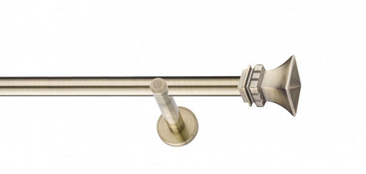 Galerie Metalică Verona, simplă, modern, fără inele, 25mm, antique brass (auriu antic)