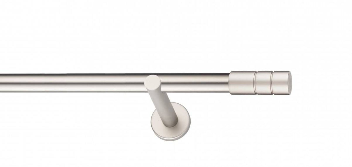 Galerie Metalică Ciel, simplă, modern, fără inele, 25mm, satin nichel (argintiu mat)