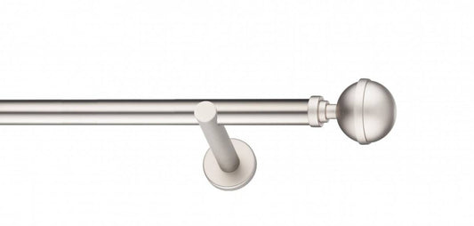 Galerie Metalică Kalisto, simplă, modern, fără inele, 25mm, satin nichel (argintiu mat)