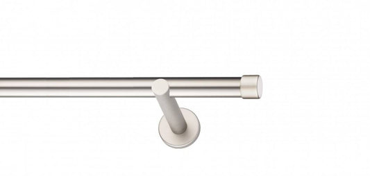 Galerie Metalică Luna, simplă, modern, fără inele, 25mm, satin nichel (argintiu mat)
