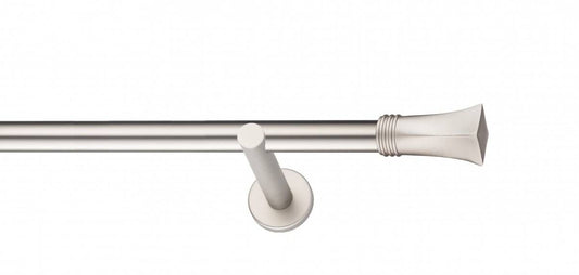 Galerie Metalică Malaga, simplă, modern, fără inele, 25mm, satin nichel (argintiu mat)