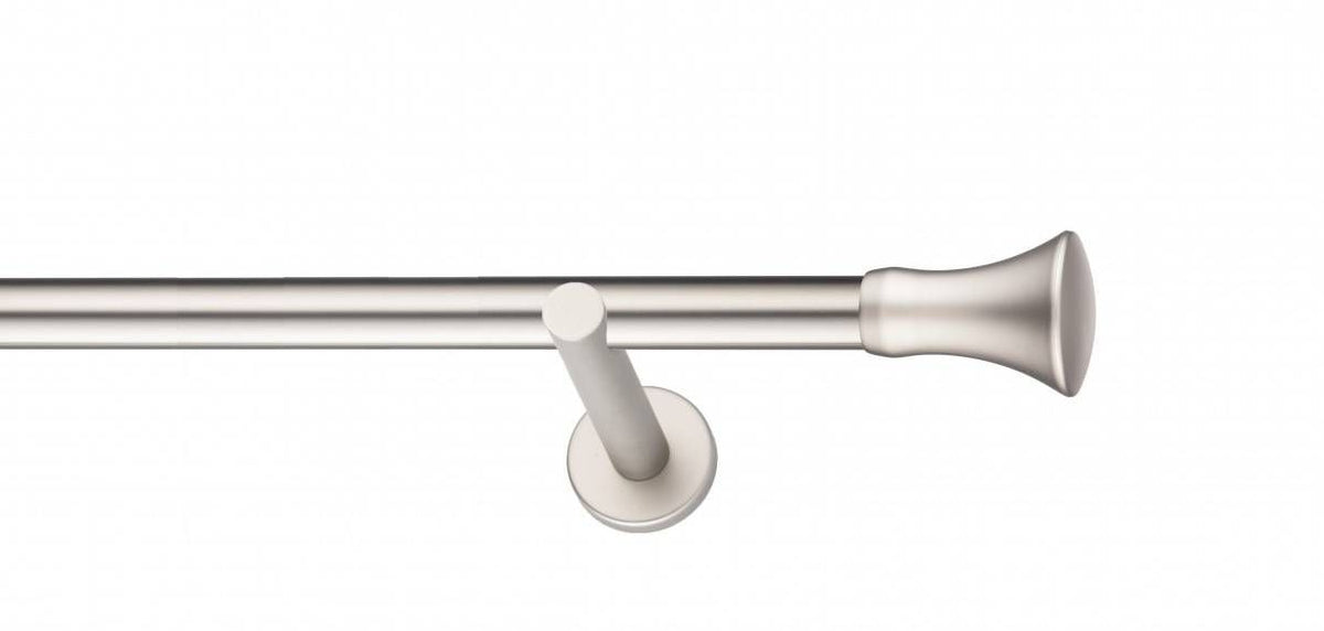 Galerie Metalică Monaco, simplă, modern, fără inele, 25mm, satin nichel (argintiu mat)