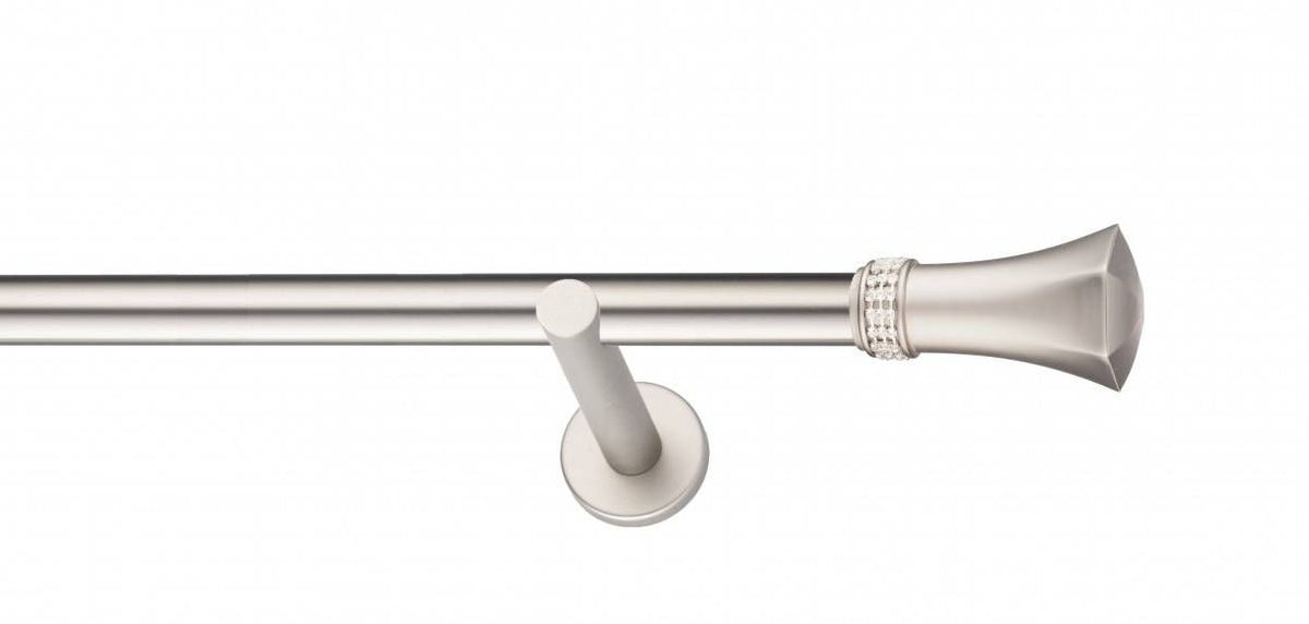 Galerie Metalică Montana, simplă, modern, fără inele, 25mm, satin nichel (argintiu mat)